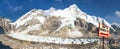 Mount Everest base camp, Nepal himalayas mountains Royalty Free Stock Photo