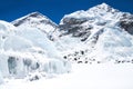 Mount Everest base camp, tents, Khumbu glacier and mountains, sagarmatha national park, trek to Everest base camp - Nepal Royalty Free Stock Photo