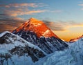 Mount Everest evening view Nepal Himalays mountains