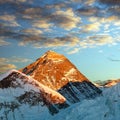 Mount Everest evening view Nepal Himalays mountains