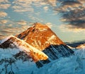 Mount Everest evening view Nepal Himalays mountains