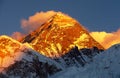 Mount Everest evening view, Nepal Himalays mountains