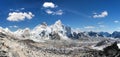 Mount Everest, himalaya, panorama from Kala Patthar Royalty Free Stock Photo