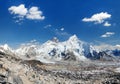 Mount Everest himalaya panoramic view from Kala Patthar Royalty Free Stock Photo