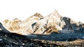 Mount Everest isolated on white Nepal Himalays mountains