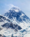 Mount Everest from Kala Patthar Nepal Himalaya mouuntain Royalty Free Stock Photo