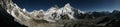 Mount Everest and the Khumbu Glacier from Kala Patthar, Himalaya Royalty Free Stock Photo