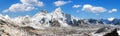 Mount Everest and Khumbu Glacier from Kala Patthar Royalty Free Stock Photo