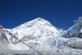 Mount Everest & Khumbu Icefall Royalty Free Stock Photo