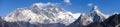 Mount Everest, Lhotse, Nepal Himalayas mountains Royalty Free Stock Photo