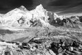 Mount Everest, Lhotse and Nuptse Royalty Free Stock Photo