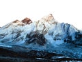 Mount Everest night view isolated on white Royalty Free Stock Photo