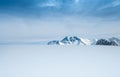 Mount Everest, Nuptse, Lhotse with South Face wall beautiful panoramic shot of a High Himalayas from Mera peak slope snow fields