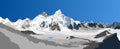 Mount Everest and Nuptse vector illustration Royalty Free Stock Photo