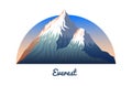 Mount Everest. Peaks and landscape early in a daylight. travel or camping, climbing. Outdoor hill tops. Sagarmatha