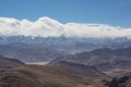 Mount Everest North part viewed from the Tibetan side Royalty Free Stock Photo