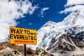 Mount Everest signpost Himalayas Royalty Free Stock Photo