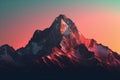 Mount Everest at sunset, Himalayas, Nepal, Asia Royalty Free Stock Photo