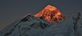 Mount Everest at sunset Royalty Free Stock Photo