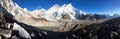 Mount Everest sunset panoramic view