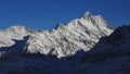 Mount Finsteraarhorn in winter Royalty Free Stock Photo