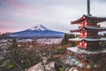 Mount Fuji, Chureito Pagoda in Autumn Royalty Free Stock Photo