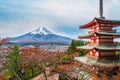 Mount Fuji, Chureito Pagoda in Autumn Royalty Free Stock Photo