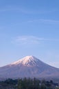 Mount Fuji with Clear sky at Kawakuchigo lake Royalty Free Stock Photo