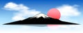 Mount Fuji, at dawn Royalty Free Stock Photo