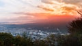 Mount Fuji and Fujiyoshida town