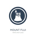 mount fuji icon in trendy design style. mount fuji icon isolated on white background. mount fuji vector icon simple and modern Royalty Free Stock Photo