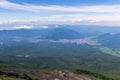 Mount fuji, japan climbing from yoshida trail. Royalty Free Stock Photo