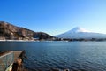 Mount Fuji and kawacuchiko lake, Kawacuchiko, Japan Royalty Free Stock Photo