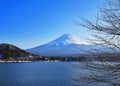 Mount fuji and kawacuchiko lake, Kawacuchiko, japan Royalty Free Stock Photo