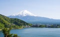 Mount Fuji with Kawaguchiko lake Royalty Free Stock Photo