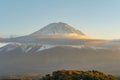 Mount Fuji and Lake kawaguchiko in autumn. It is a popular tourist destination. Mount Fuji scenery before winter is a famous