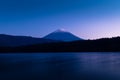 Mount Fuji and lake Saiko Royalty Free Stock Photo