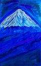 Mount Fuji landscape sketch Royalty Free Stock Photo