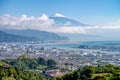 Mount Fuji and Shizuoka town