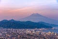 Mount Fuji and Shizuoka town