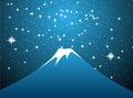 Mount Fuji stars Royalty Free Stock Photo