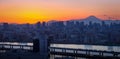 Mount Fuji and Tokyo city view Royalty Free Stock Photo