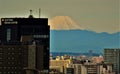 Mount Fuji Tokyo on clear day during Covid lockdown Royalty Free Stock Photo