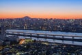 Mount Fuji and Tokyo tower Royalty Free Stock Photo