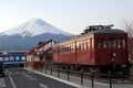 Mount Fuji and train