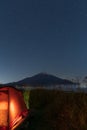 Mount Fuji under the stars Royalty Free Stock Photo