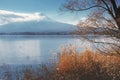 Mount Fuji view from around the Kawaguchi lake in Autumn Royalty Free Stock Photo