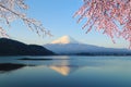 Mount Fuji, view from Lake Kawaguchiko Royalty Free Stock Photo