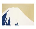 Mount Fuji vintage illustration wall art print and poster design remix from the original artwork by Kamisaka Sekka