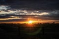 Sunset on the road around Mt Gambier, South Australia, Australia Royalty Free Stock Photo